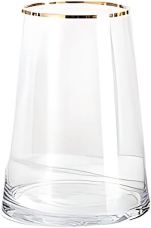 Прозора скляна ваза для квіткових композицій, що легко миється та сушиться, широке застосування, ваза для квітів, подарункова прикраса, прозоре золото1325