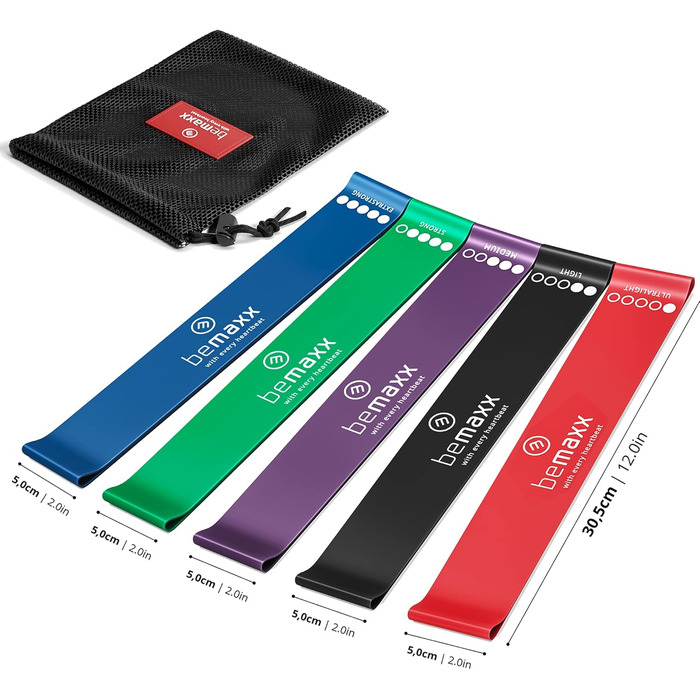 Набір фітнес-браслетів - Стрічки опору з латексною/тканинною петлею тренувальна електронна книга Гімнастична стрічка Фітнес Спорт