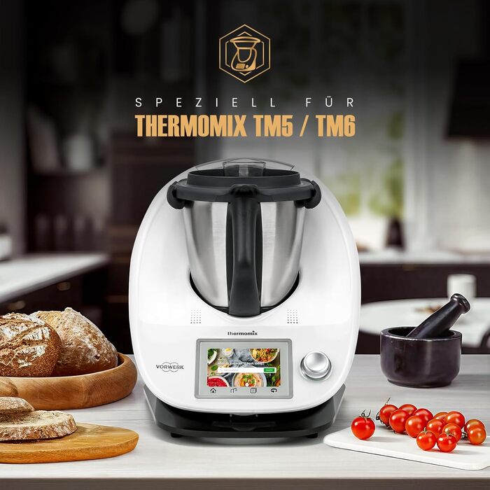 Для розсувної дошки Thermomix TM6 TM5 акрил, розсувна дошка EPULLWUP з ручкою без зусиль переміщення для кухонного комбайна Thermomix Vorwerk TM5 TM6 Аксесуари Pad Board, глянцевий чорний