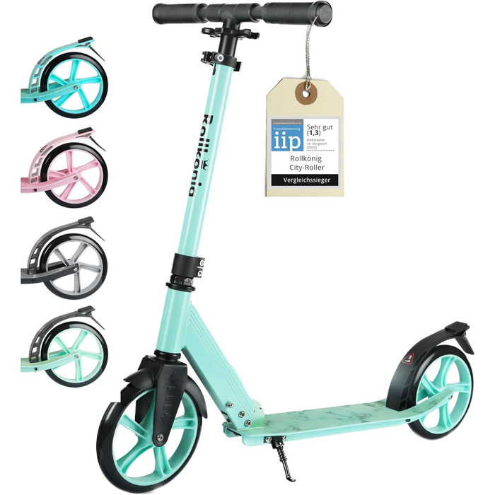 Самокат для дітей від 5 років I Складаний міський самокат з великими колесами I Педальний самокат для дорослих вантажопідйомністю