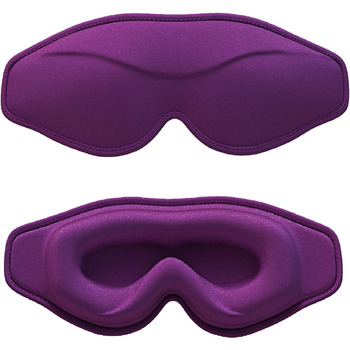 Маска для сну для чоловіків і жінок, 3D контурна маска для сну, м'яка комфортна пов'язка на очі для авіаперельотів, йоги, сну Фіол