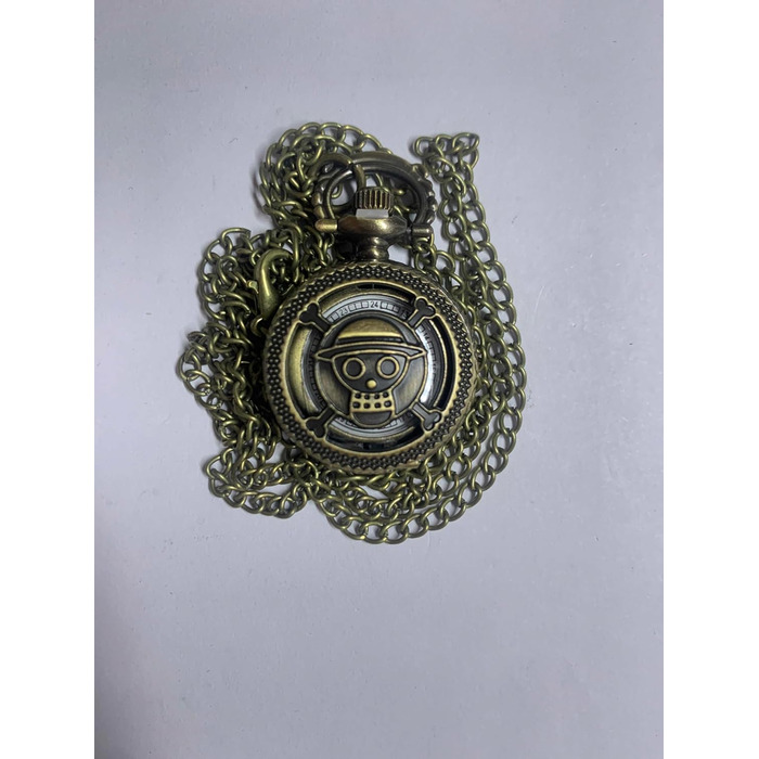 Ювелірні виробиWe Pocket Watch Чоловічий жіночий вінтаж ретро-аналоговий кварцовий годинник-ланцюжок Годинник Наплічний годинник з намистом Ланцюжок Кишеньковий годинник Бронзовий унісекс Подарунок Бронза-одна штука Аніме 3