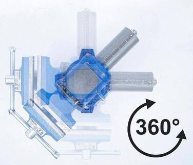Гвинтовий струбцина BGS 70965 Паралельний 100 мм Поворотний на 360 Верстатний струбцина 100 мм Обертається на 360