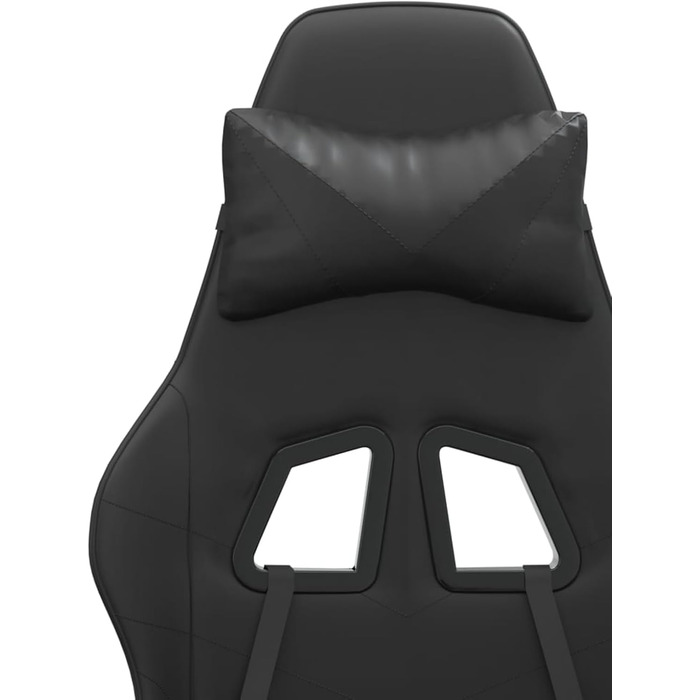 Поворотне ігрове крісло, чорна штучна шкіра, модель 349551