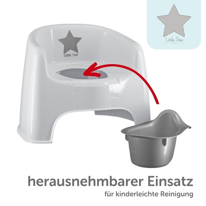 Стільчик-горщик Little Star протиковзкий горщик для немовлят і дітей - чарівний горщик із захистом від бризок, наклейкою зі зірочк