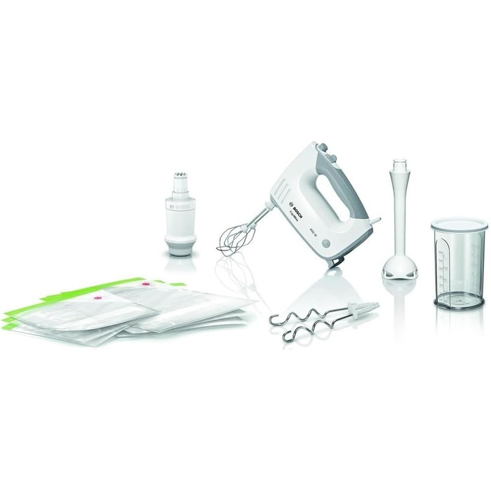 Ручний міксер, вакуумна система, 450 Вт, вакуумний насос, сумка та коробки, глечик для блендера, білий, 364V0 Ergomixx Ergomixx