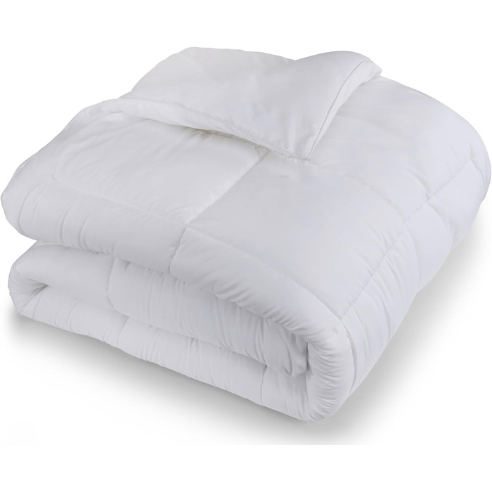Літня ковдра Utopia Bedding 200 x 200 см, Всесезонна ковдра, Легка ковдра з наповнювачем з поліестеру, Ковдра з мікрофібри (Біла)