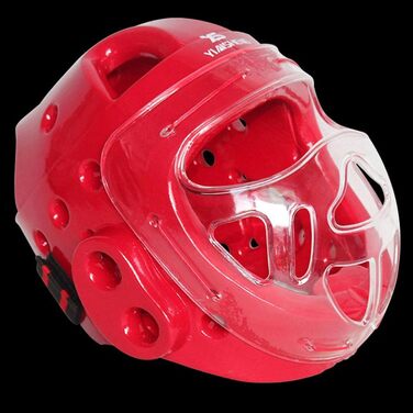 Захист обличчя для карате Baoblaze, регульований, для кікбоксингу Sanda, червоний, розмір L