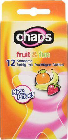 Презервативи Chaps Fruit & Fun, 12 шт, фруктові аромати