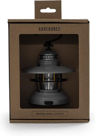 Міні-ліхтар Barebones Edison вінтажний світлодіодний вуличний ліхтар із регулюванням яскравості компактний, всепогодний вуличний світильник для походів, кемпінгу, риболовлі та домашнього декору (сланцево-сірий)