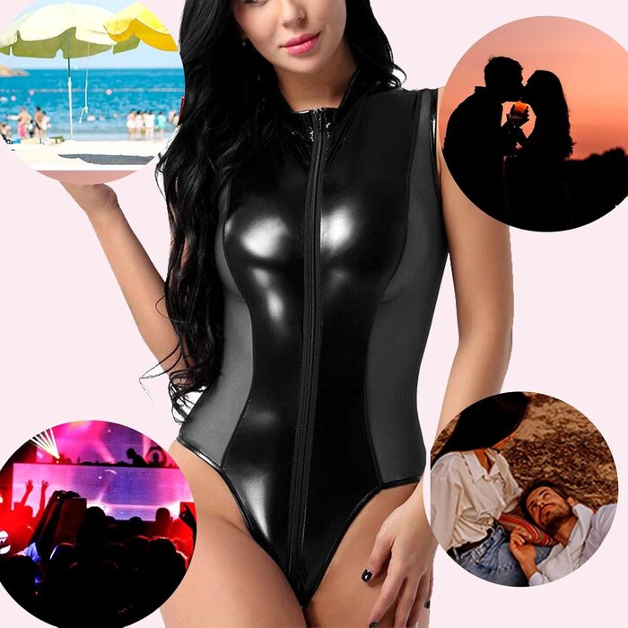 Комбінезон Lingerie Women Transparent Tull Negligee Rave Party Outfit One Size Black