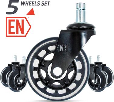 Підголівник Engineered Now для класичного крісла Herman Miller Aeron (5 предметів, чорний) з колесами - комплект з 5 чорних