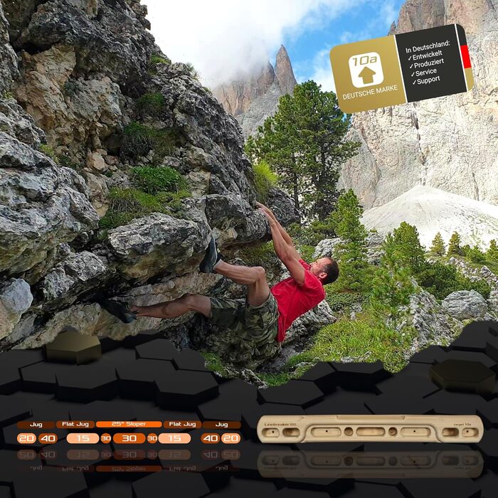 Компактний хінґборд для скелелазів Компактний грифборд із застосунком для цілеспрямованих тренувань зі скелелазіння