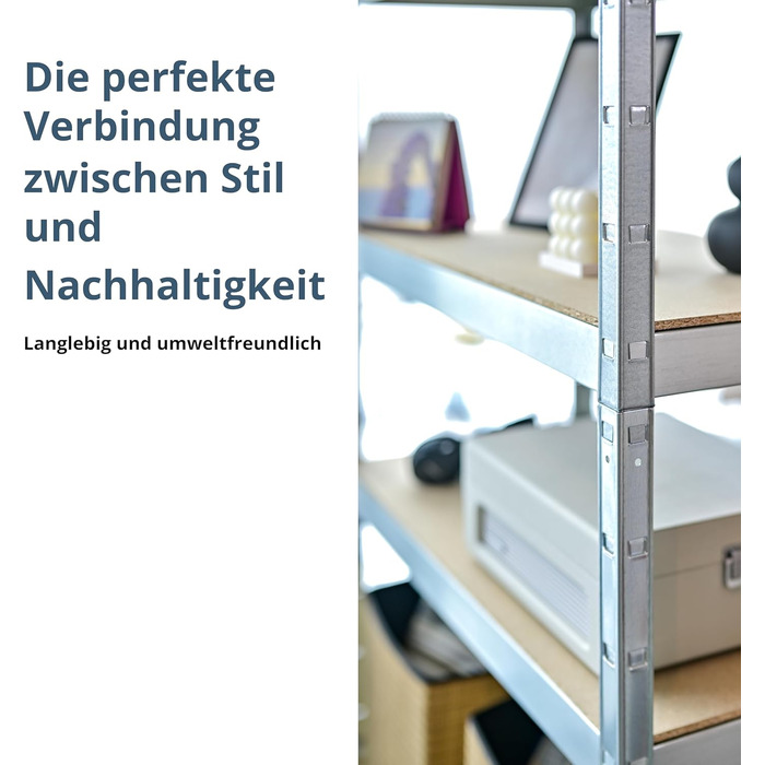 Стелаж SCHULTE Shelf World для важких умов експлуатації з 5 рівнями, 180x160x60 см (ВxШxГ), вантажопідйомність на рівень приблизно 250 кг, оцинкований, стелаж для зберігання, стелаж для підвалу, стелаж для майстерні, стелаж без ригелів