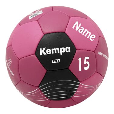 Пропозиція Kempa Sportartikelland Гандбольний м&39яч, рожевий, розмір 1, персоналізований з друкованим ім&39ям та/або номером гравця