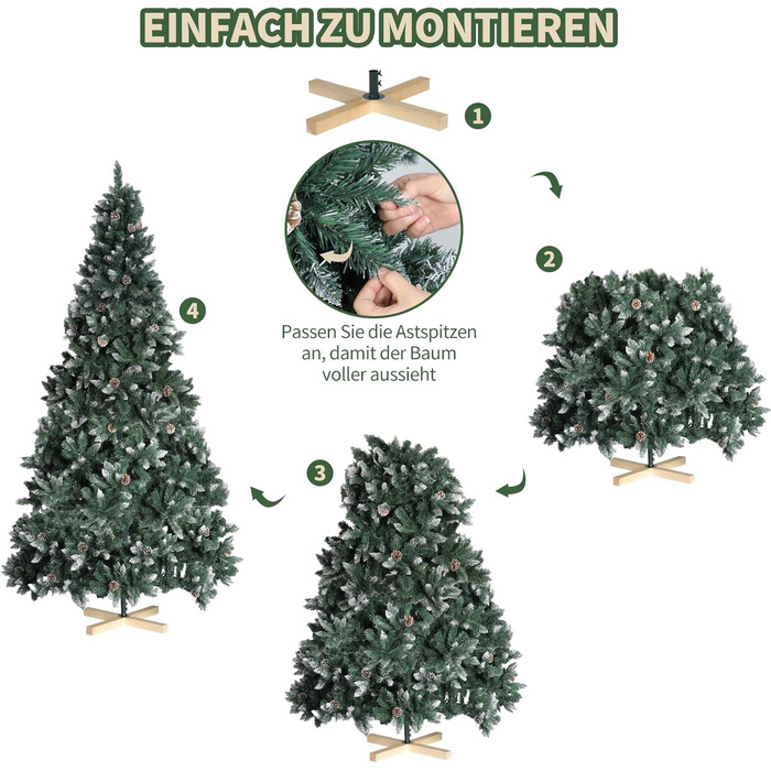 Штучна ялинка з ефектом снігу 180 см LIFERUN