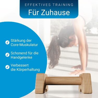 Дерев&39яні ручки для віджимань ArtSport - калістеніка, паралети, турніки для віджимань, для приміщень та вулиці, ергономічні ручки для стійки на руках, натуральні, середні