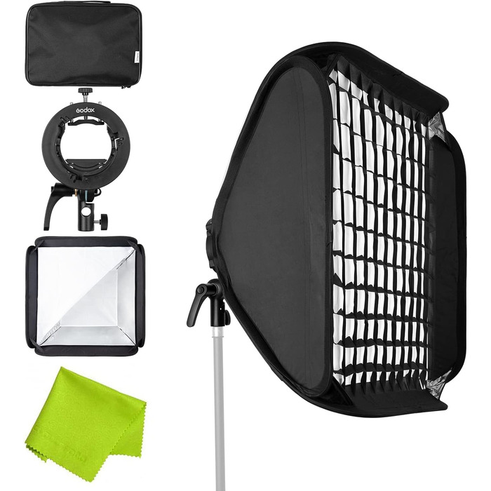 Смуговий софтбокс з кронштейном S2 Speedlite Bowens Bracket для серій Godox V1, AD200Pro, AD400Pro, V860II, TT350 Flash Speedlights 32''x32' Strip SoftboxS2, 81.3x81.3