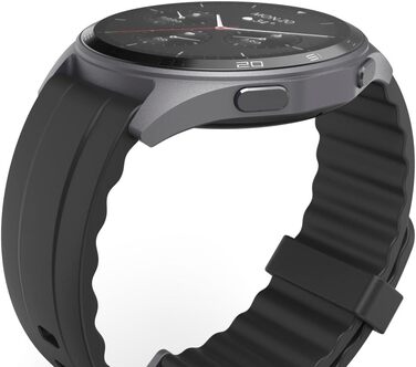 Розумний годинник Hama (кольоровий AMOLED-дисплей 1,43 дюйма, GPS, функція телефону, водонепроникний, WhatsApp, голосовий помічник, трекер сну, 110 спортивних режимів плани тренувань, крокомір, пульсометр, калорії тощо) чорний