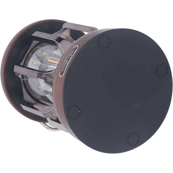 Ретро-світлодіодний кемпінговий ліхтар, тип C, акумуляторний, вінтажний кемпінговий ліхтар, портативні кемпінгові ліхтарі та ліхтарі, 3 режими, з регульованою яскравістю, з гачком, світлодіодний наметовий ліхтар для саду (коричневий)