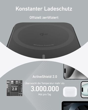 Швидкий мобільний зовнішній акумулятор 15 Вт, сертифікований MagSafe Qi2, на 6600 мАг, регульована складна підставка, для iPhone 1