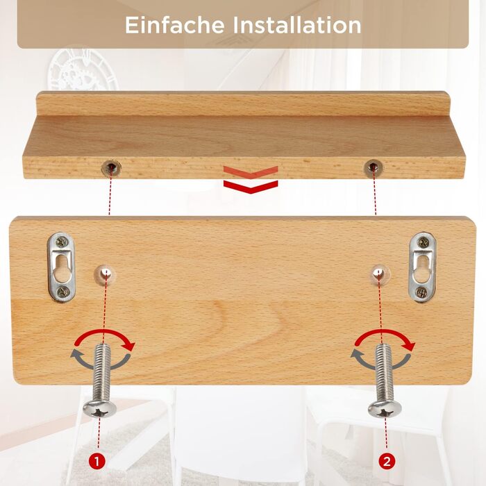 Дошка для ключів HAUSIST дерев'яна з полицею, скринька для ключів дерев'яна, ключниця з гачком з нержавіючої сталі, настінна полиц