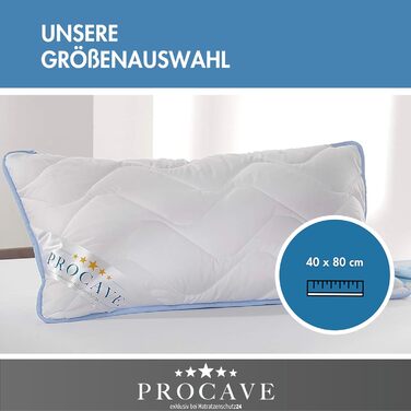 Подушка для шиї PROCAVE з гелевої піни, поєднує переваги в&39язкопружної та холодної піни, подушка у формі подушки 40x80 см, знімна та пральна наволочка Top-Cool, 100 виготовлена в Німеччині, подушка для шиї з гелевої піни 40x80 см