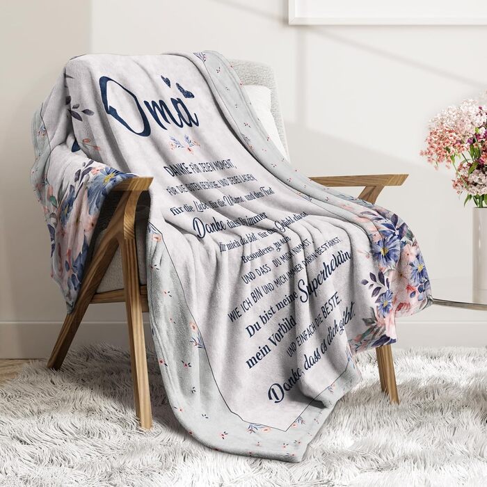 Подарунок на день народження бабусі, персоналізована суперм&39яка фланелева ковдра, подарунок на день народження бабусі 157 * 132 см