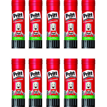 Клей-олівець Pritt 22 г, прозорий, що миється, знімний, без розчинників (10 шт. )