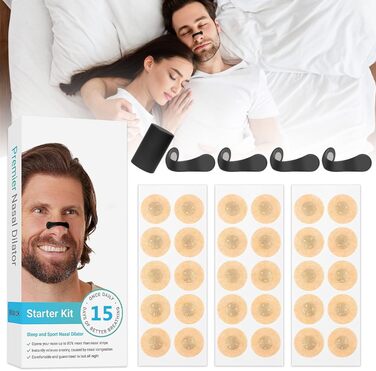 Дихаюча назальна смужка, назальна смужка проти хропіння, магнітна назальна смужка, назальна смужка проти хропіння, назальна смужка для засинання, дихаюча назальна смужка, 30 PCS