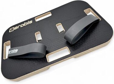 Базова дошка aerobis Дерев&39яна тренувальна платформа для силових тренувань Нековзка фітнес-дошка з гумовими ніжками Сумісність з еспандерами Power Band та Powrlink 570x350 мм Міцна та стійка