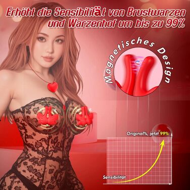 Регульовані вібруючі кліпси для сосків Babolia, 9 режимів, силікон