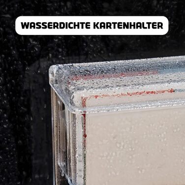 Прозорий акриловий зовнішній тримач для візиток Kurtzy - Ш10 х Г 3,4 х В 7,3 см - тримач для карток з одним відділенням Настільний тримач для візитних карток і настінне кріплення для стін офісу чи вантажівки