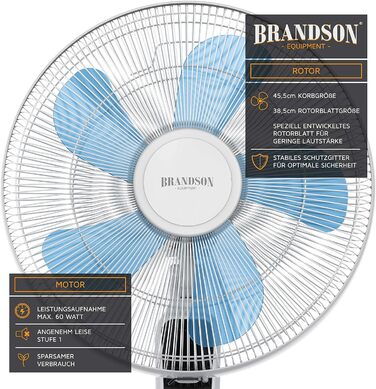 Вентилятор на підставці Silent з пультом дистанційного керування та дисплеєм - мобільний вентилятор - коливання 80 - 60 Вт - венти