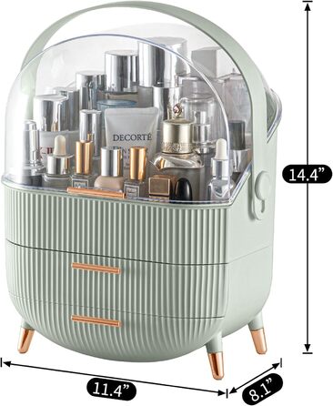 Органайзер для косметики CANITORON, велика місткість, органайзер для догляду за шкірою на туалетному столику, портативна вітрина д