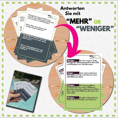 Більше чи менше Карткова гра Більше чи менше Наскільки добре ви судите Гра для дорослих, сімей та дітей 2 гравців Сімейна гра Подорожня гра Перше видання