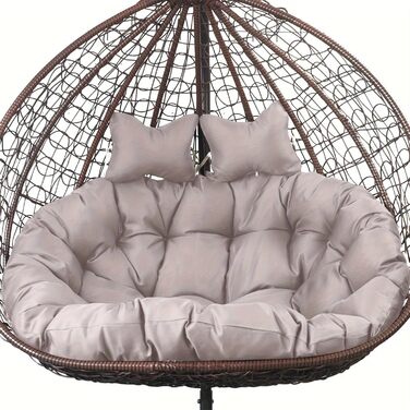 Великий комплект плюшевих подушок для гамака на 2 особи з підголівником максимальний комфорт для відпочинку в приміщенні та на свіжому повітрі в саду та на терасі міцний, водовідштовхувальний та легкий у догляді. Білий/Розкішний сад