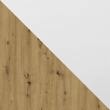 Обідній стіл Mirjan24 Awrolt II, прямокутний розсувний кухонний стіл, Д 140-180 x В 78 x Ш 80 см, Кухонний стіл, обідній стіл, практичний розсувний стіл (дуб ремісника/білий) Дуб ремісника / білий