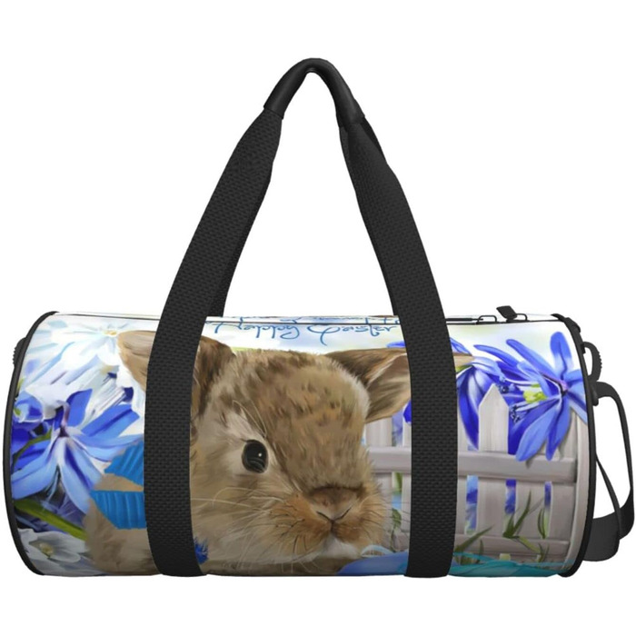 Дорожня сумка-мішок з милим кроликом та великодніми яйцями, спортивна сумка для чоловіків та жінок