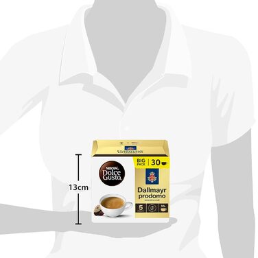 Кавові капсули NESCAF DOLCE GUSTO DALLMAYR prodomo, упаковка з 3 шт. (3 x 30 капсул)