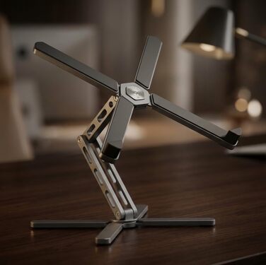 Підставка для ноутбука X-Stand Plus Регульована висота 70340 мм Міцний алюмінієвий тримач для ноутбука, ергономічна та нековзка Складана та мобільна Для MacBook, ноутбуків та планшетів 1117 дюймів, сірого кольору