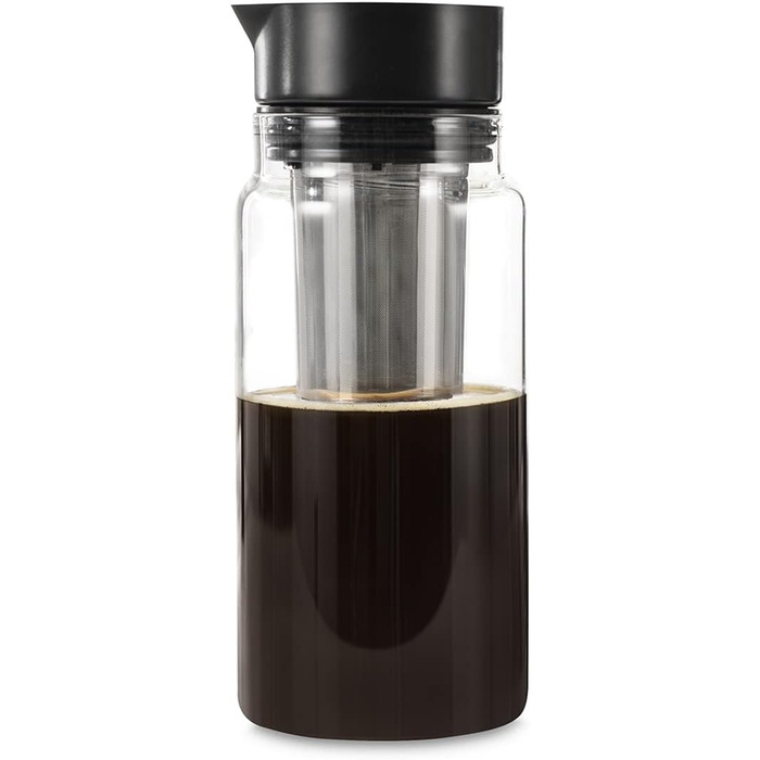 Кавоварка Xavax Cold Brew (кавоварка холодного заварювання, чай і кава 2в1, кавоварка та чайник, пляшка холодної кави 1 л, склянка холодного заварювання для кави з льодом, триколатний заварник, кавоварки)