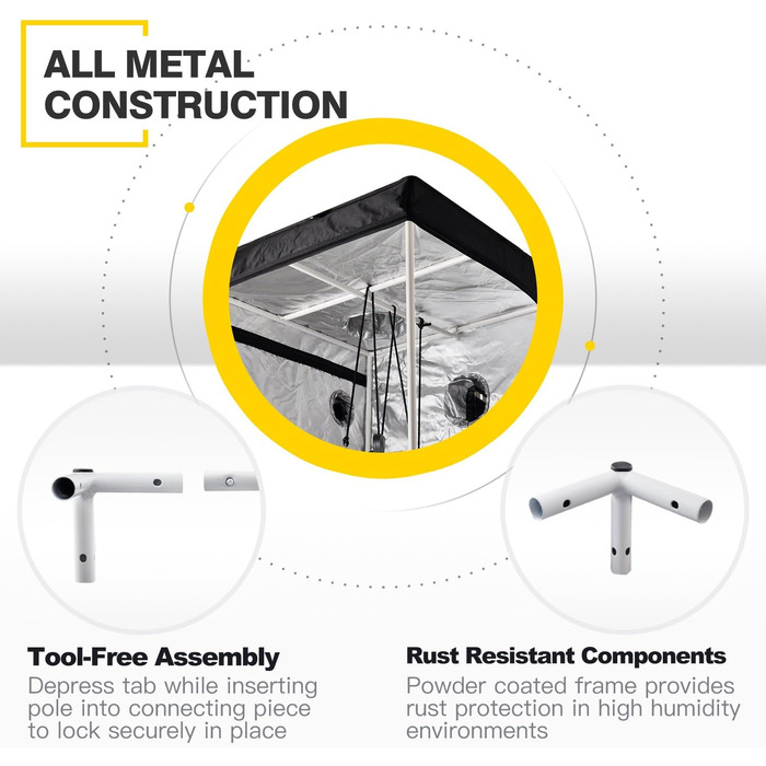 Набір кріплень для рослин з затискачами, 6 шт., товщина 3.2 мм, довжина 2.5 м, міцні, регульовані, вантажопідйомність 68 кг