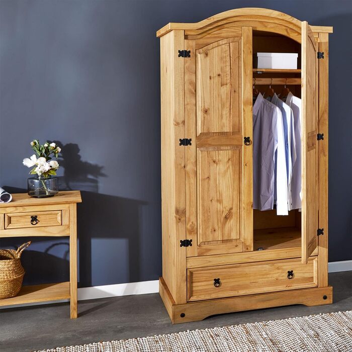 Шафа Сальса, мексиканський стиль, масив сосни, тонована/вощена, 2 дверцята та 1 шухляда