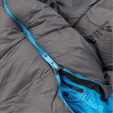 Спальний мішок Yate Mons XXL на 4 сезони для дорослих, розрахований на температуру -24C, 7-камерне порожнисте волокно, злегка водовідштовхувальний, 230x80 см, зимовий спальний мішок, спальний мішок для партнерів, спальний мішок для мам, блискавка зліва