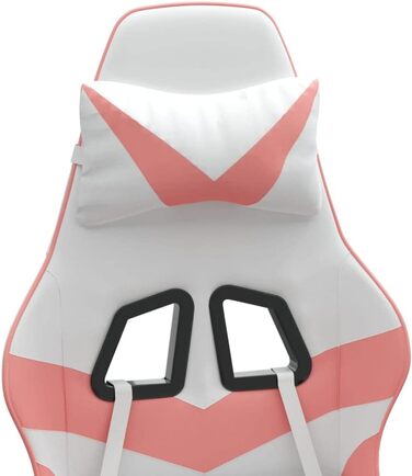 Обертове ігрове крісло з підставкою для ніг, біле та рожеве, штучна шкіра, меблі, крісло-реклайнер, крісло, письмове крісло для вітальні, спальні, модель 349564