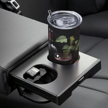 Кружка з прямою трубочкою, 590 мл, дизайн фрукти та вино, друкований, підходить для кемпінгу, офісу та дому.