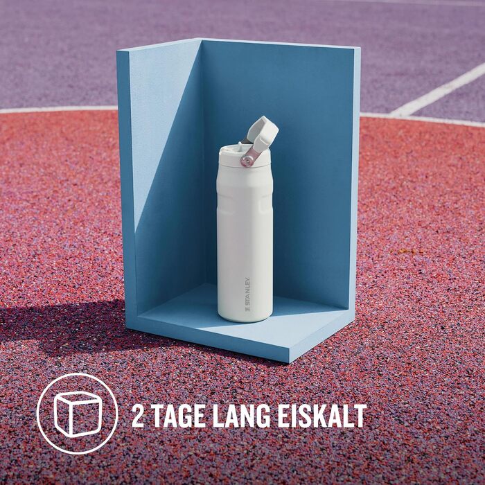 Пляшка для пиття Stanley Flip Straw 2.0 з трубочкою 0.7 л - Термокружка зберігає напої холодними протягом 10 годин - 3 днів - Без BPA - Герметична - Підстаканник сумісний з тримачем - Можна мити в посудомийній машині - Рожевий кварц 700 мл