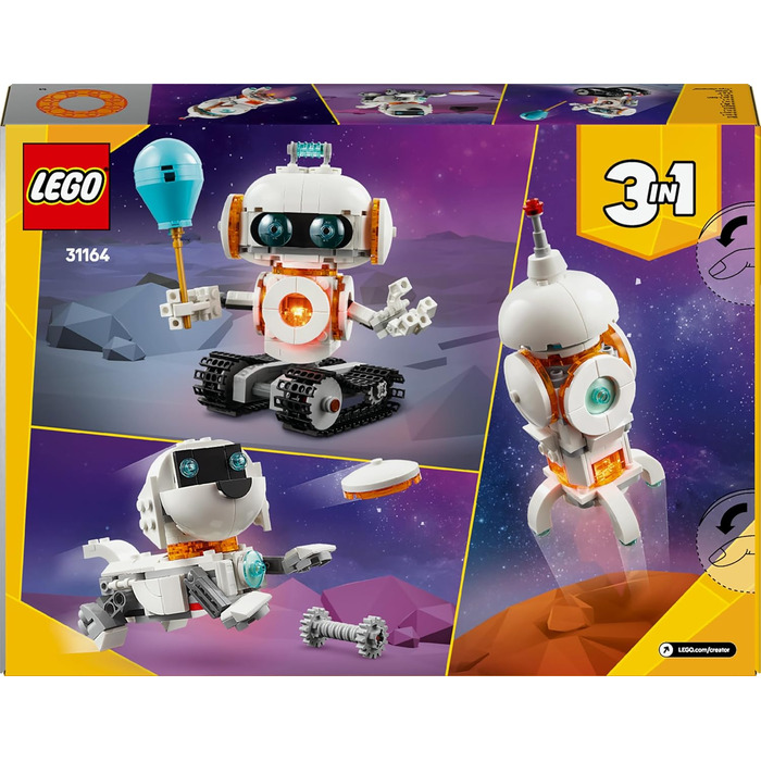 Конструктор LEGO Creator 3-in-1 Space Robot Toy 31164, 281 деталь, космічний робот