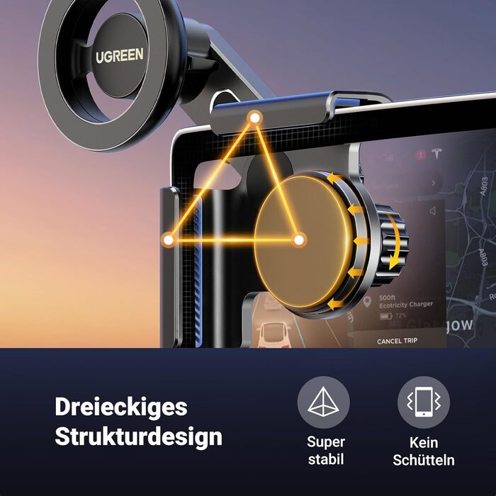 Автомобільний магніт UGREEN для тримача мобільного телефону для Tesla, сумісний з автомобільним тримачем MagSafe, поворотний автом